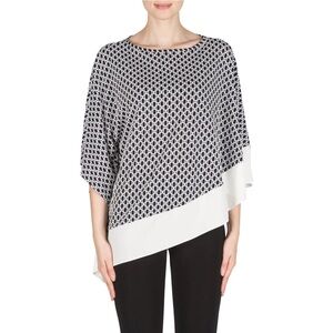 Joseph Ribkoff Navy/White Tunic Style Top